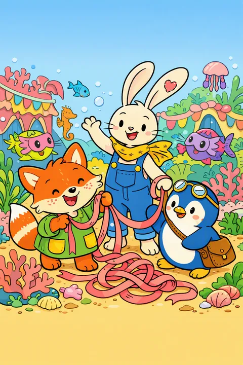 Portada de Coral Carnival Rescue, un libro para colorear de StoryMint en inglés