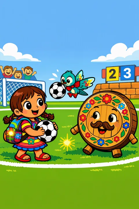 Portada de Chispa en la Cancha, un libro para colorear de StoryMint