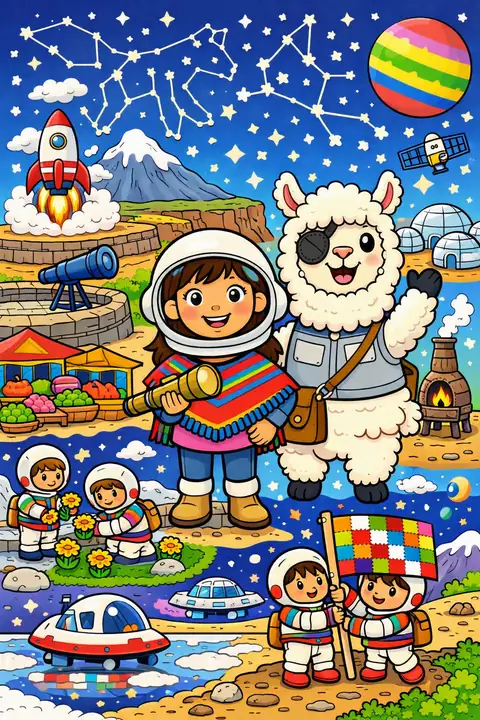 Portada de Estrellas y Ponchos Mágicos, un libro para colorear de StoryMint