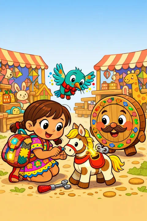 Portada de La Carrera de Madera, un libro para colorear de StoryMint