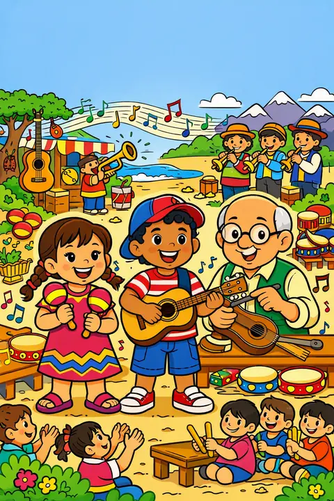 Portada de Ritmos para Colorear, un libro para colorear de StoryMint