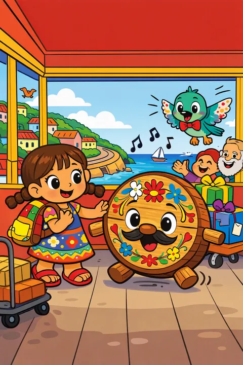 Portada de Tren de las Brisas, un libro para colorear de StoryMint