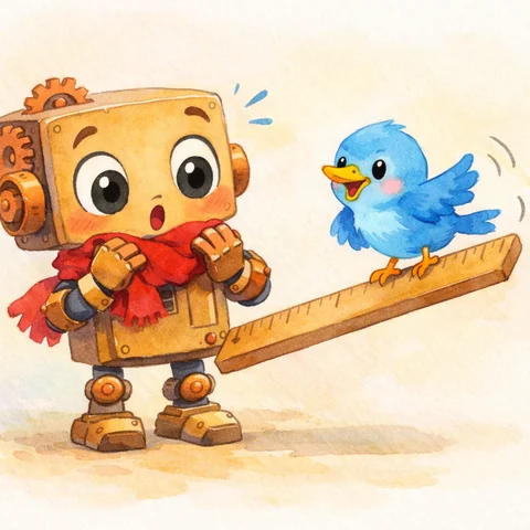 Una página de Cogsby and Peep: Gears, Feathers, and Home, un libro ilustrado de StoryMint